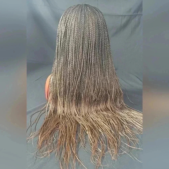 🔥100% Handmade Braided Wig  26” Auburn Ombre, Full Frontal 13x6, Straps & Combs - Picture 15 of 15